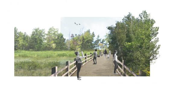 Toronto Island Park Master Plan Mood Sketch: Boardwalk